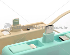 口袋1號，兩種充電頭