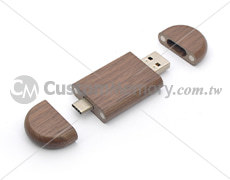 客製化Type-C OTG隨身碟 - 樂活OTG碟2號，打開