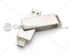 客製化Type-C OTG隨身碟 - OTG扣環碟2號